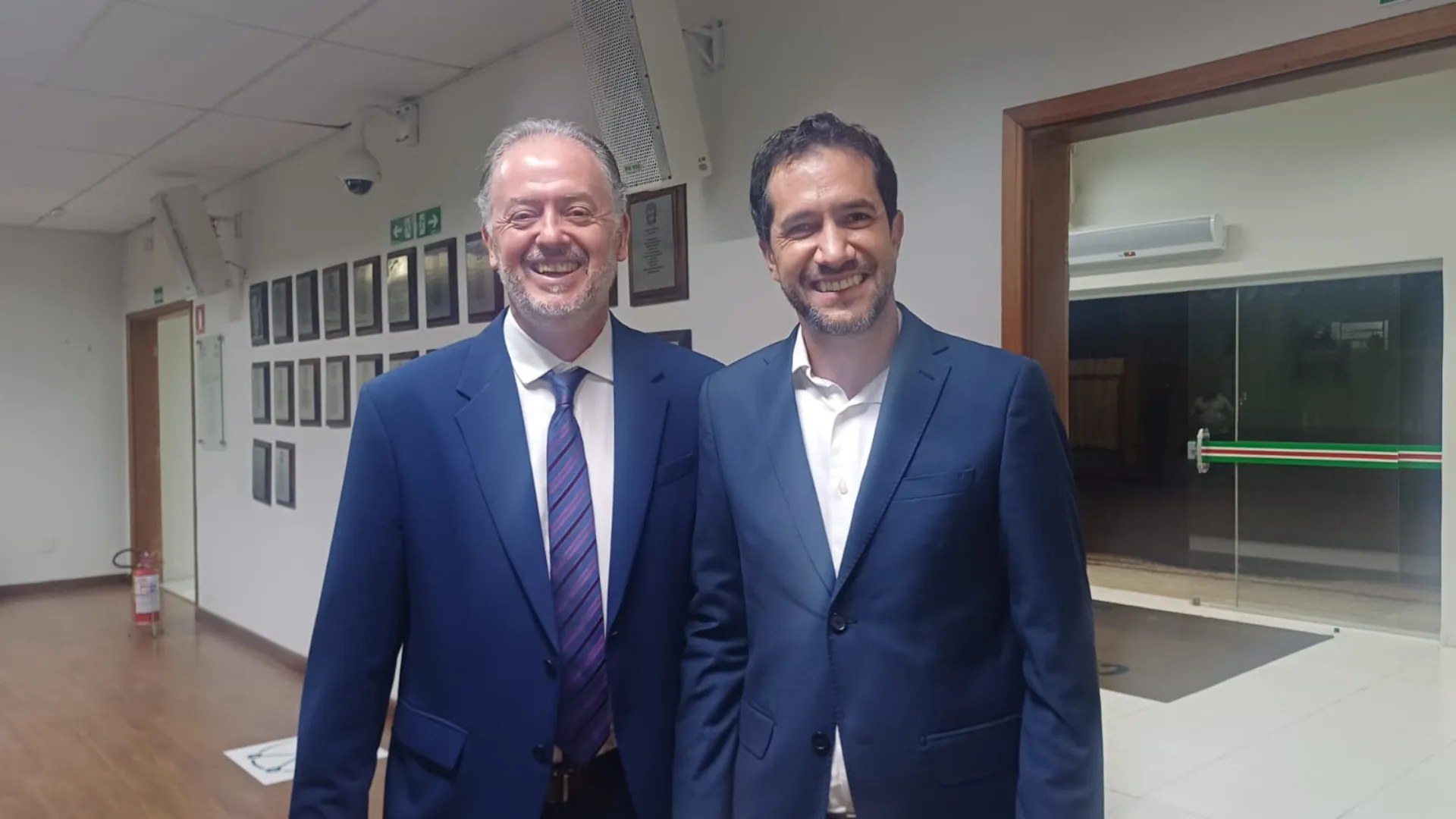 Paulo Giglio e o prefeito de Descalvado, Luis Panone